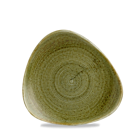 Plume Olive Triangle Plate